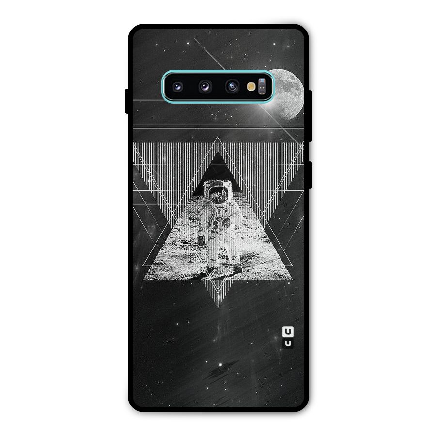 Space Triangle Abstract Metal Back Case for Galaxy S10 Plus