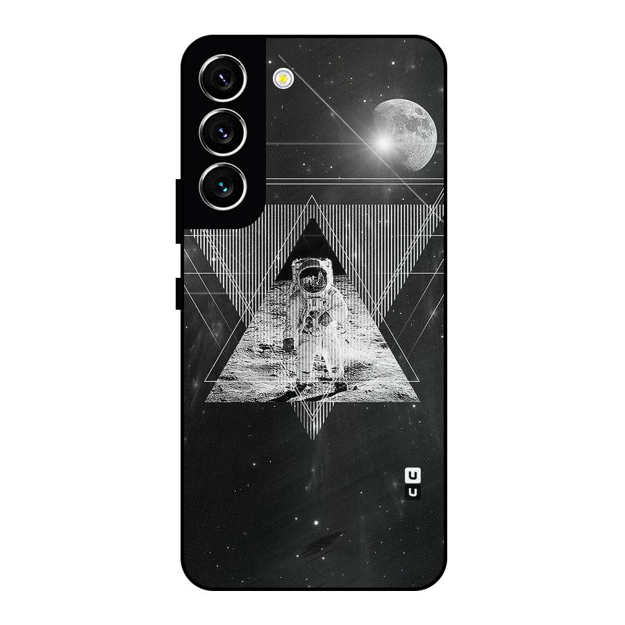 Space Triangle Abstract Metal Back Case for Galaxy S22 5G