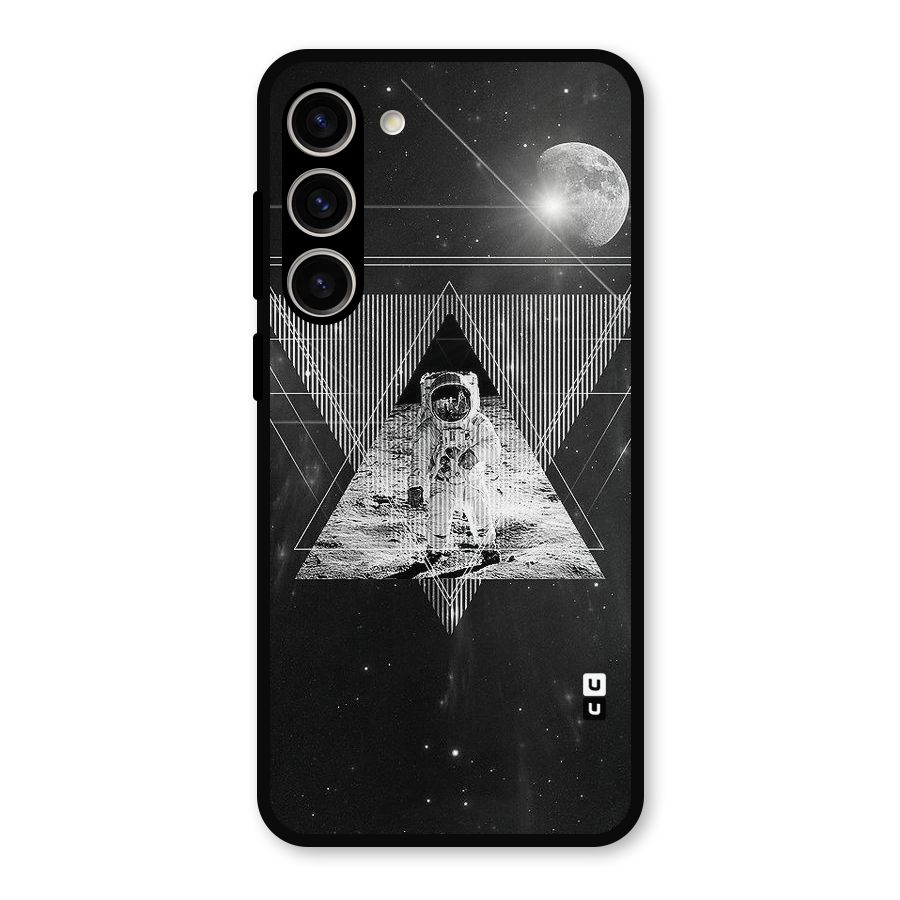 Space Triangle Abstract Metal Back Case for Galaxy S23 Plus