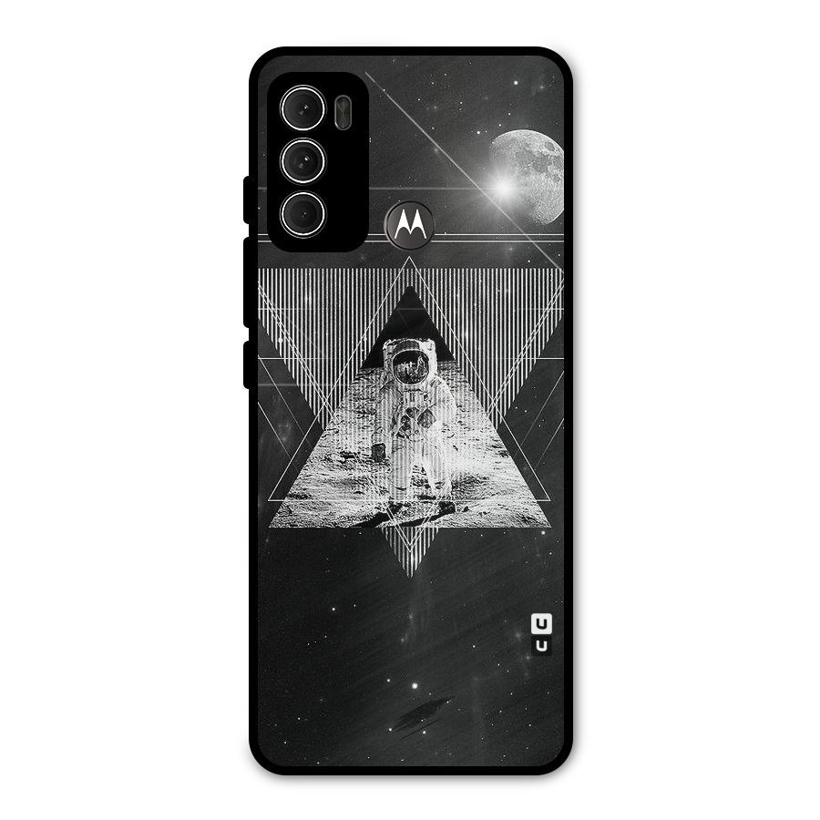 Space Triangle Abstract Metal Back Case for Moto G60