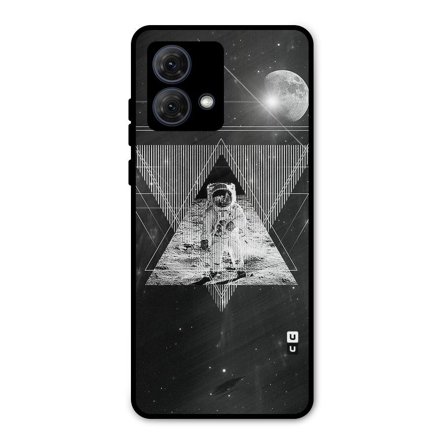 Space Triangle Abstract Metal Back Case for Moto G84