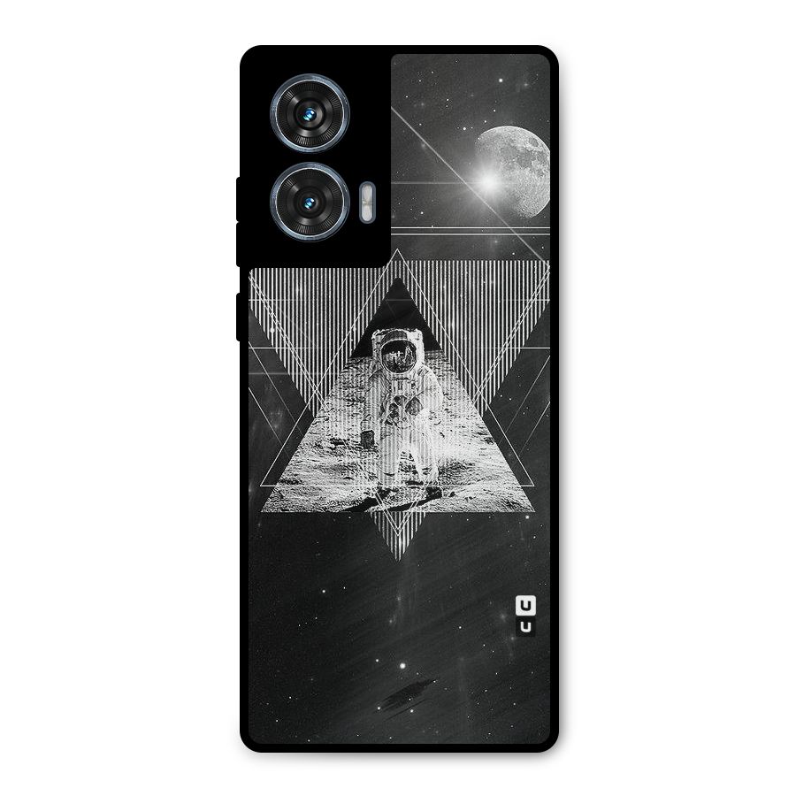 Space Triangle Abstract Metal Back Case for Motorola Edge 50 Fusion
