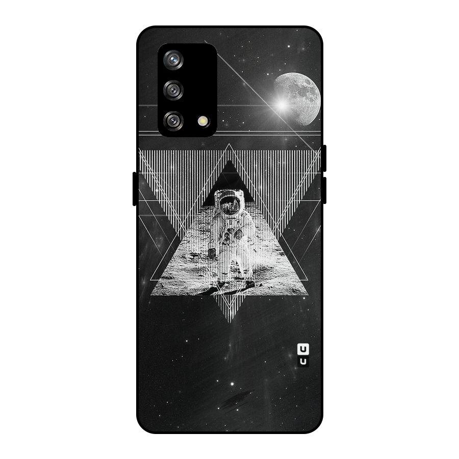 Space Triangle Abstract Metal Back Case for Oppo F19
