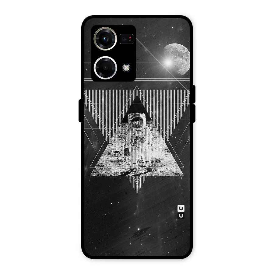 Space Triangle Abstract Metal Back Case for Oppo F21s Pro 4G