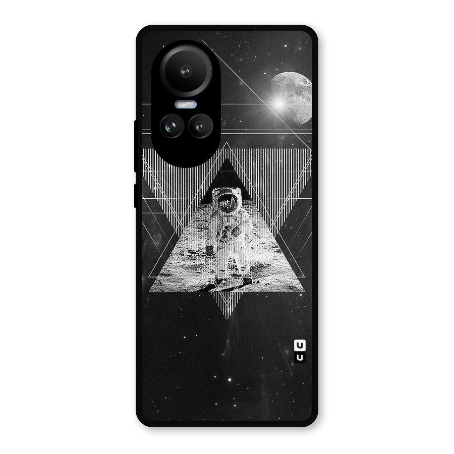 Space Triangle Abstract Metal Back Case for Oppo Reno10