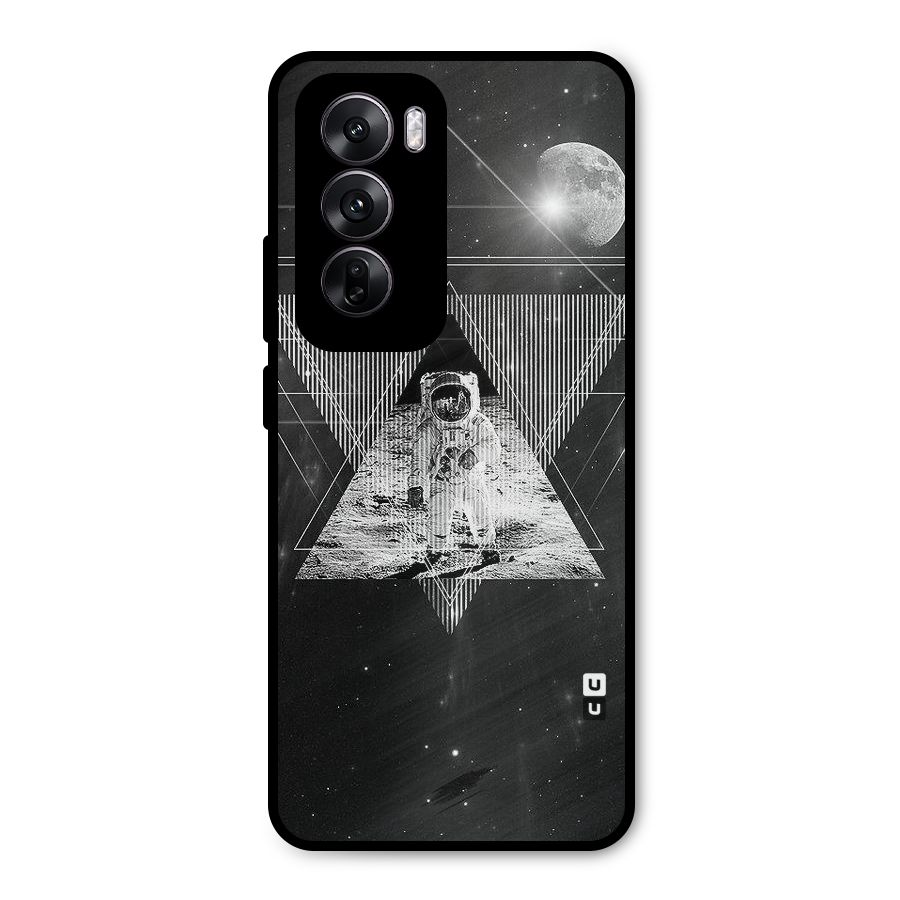 Space Triangle Abstract Metal Back Case for Oppo Reno12