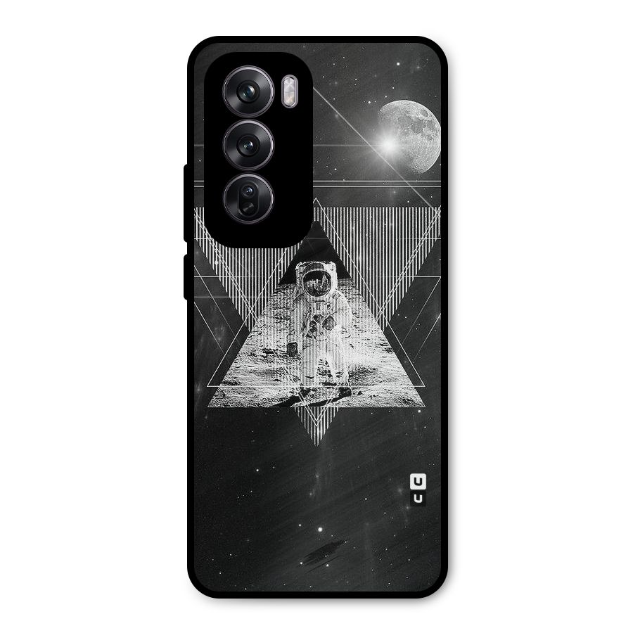 Space Triangle Abstract Metal Back Case for Oppo Reno12 Pro