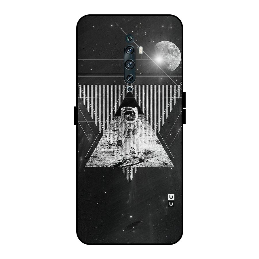 Space Triangle Abstract Metal Back Case for Oppo Reno2 F