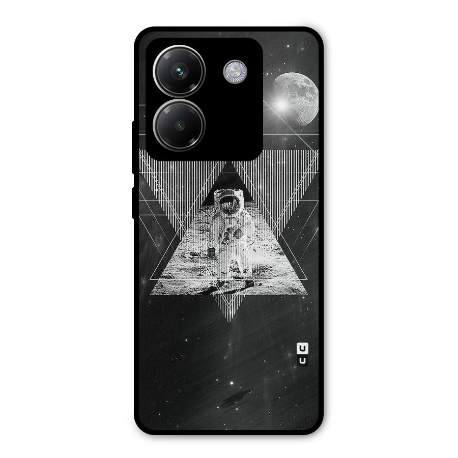 Space Triangle Abstract Metal Back Case for Poco M7 Pro 5G