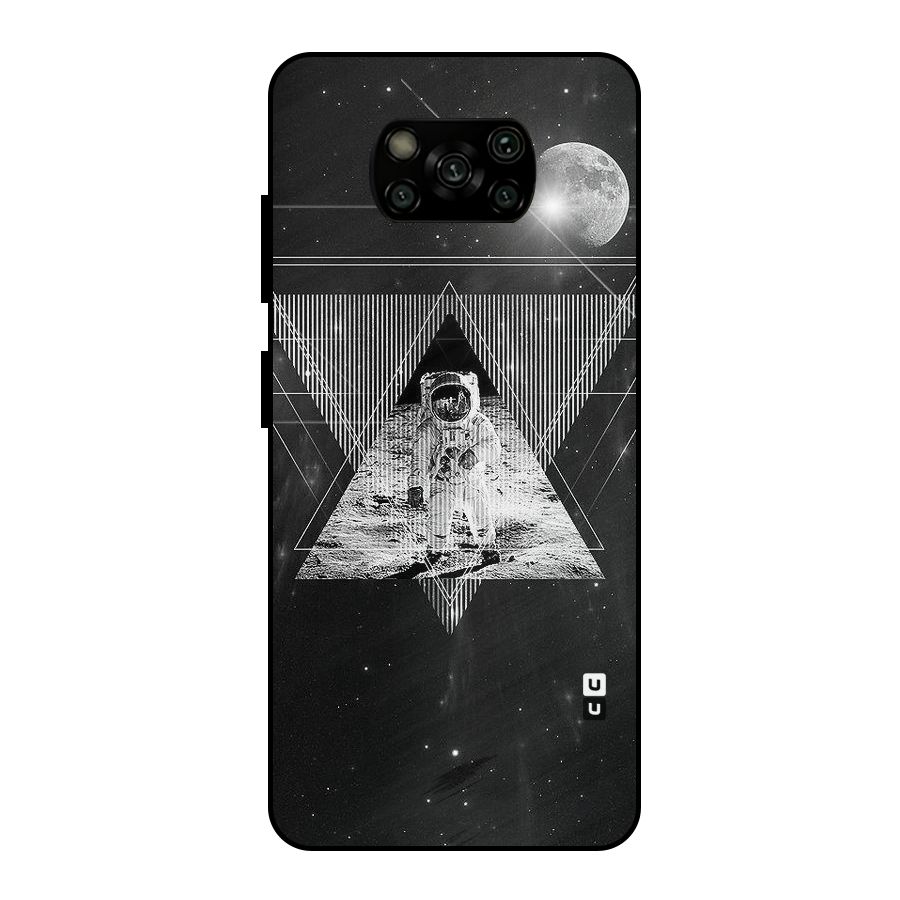 Space Triangle Abstract Metal Back Case for Poco X3