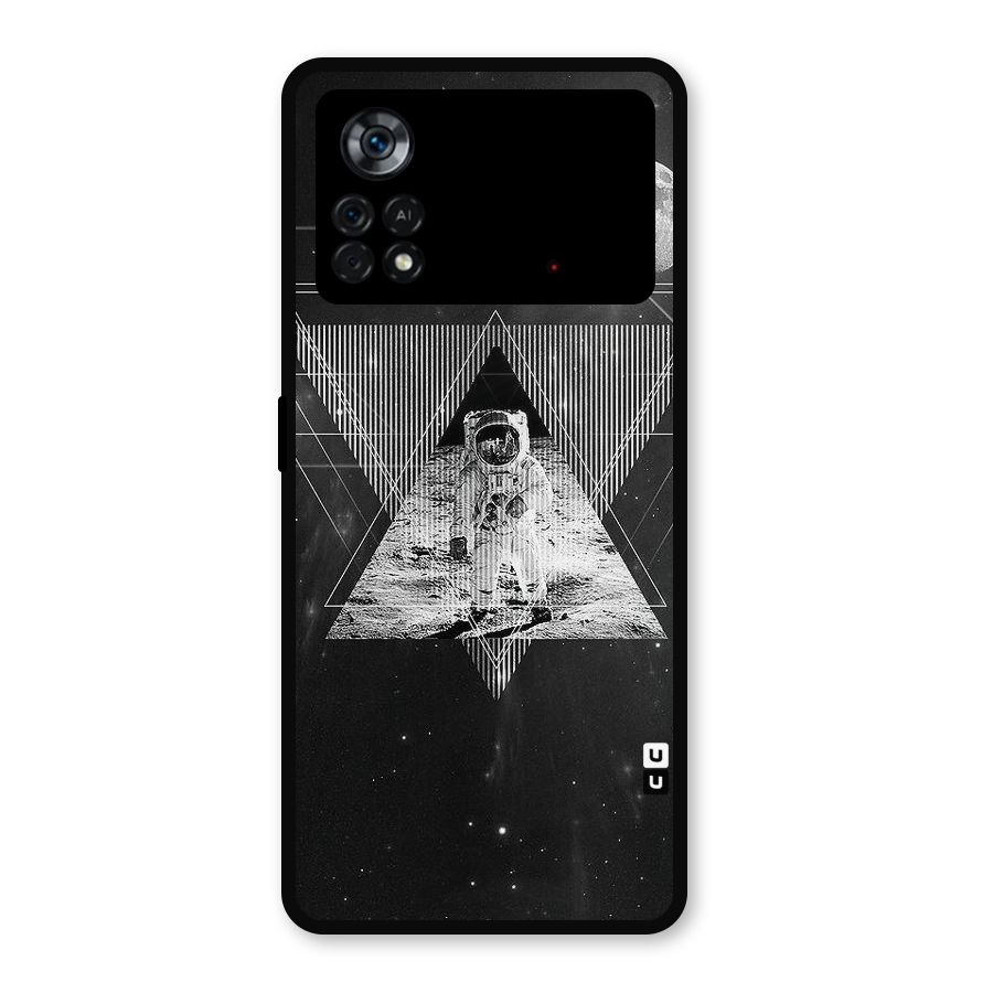 Space Triangle Abstract Metal Back Case for Poco X4 Pro 5G