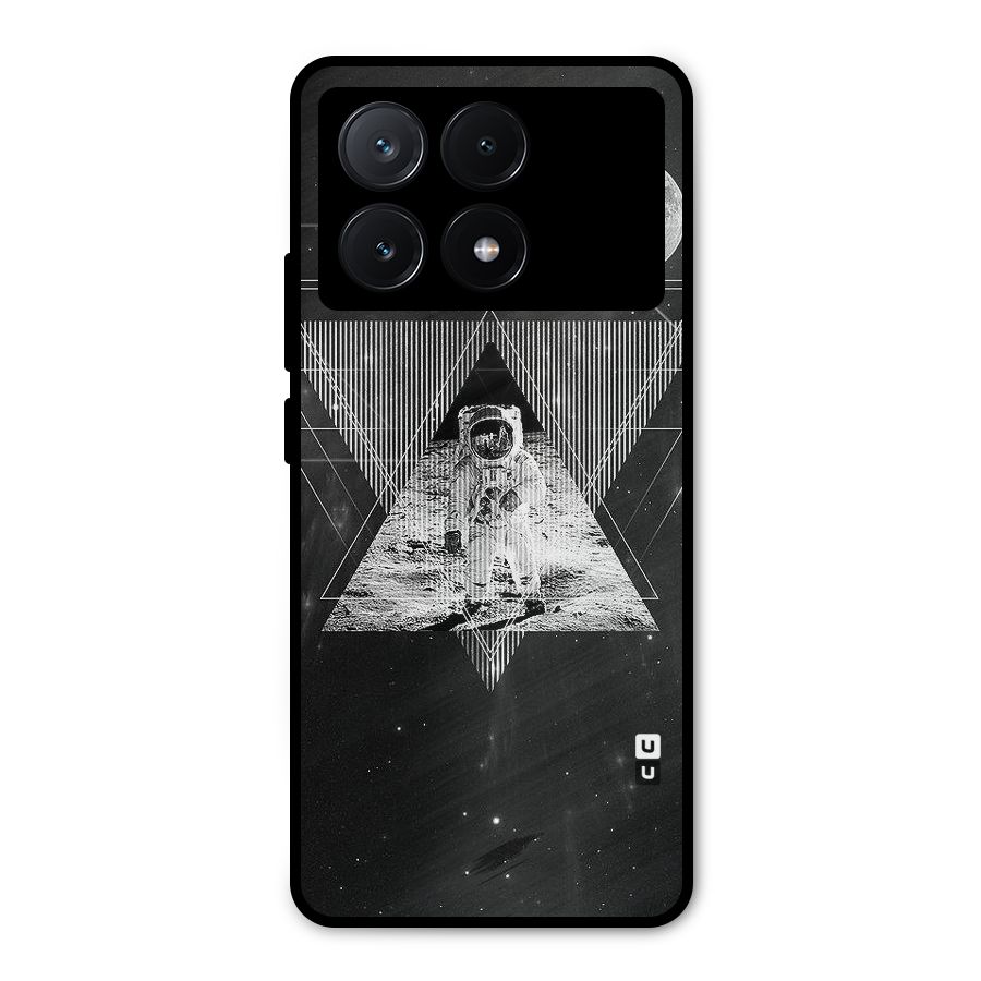 Space Triangle Abstract Metal Back Case for Poco X6 Pro