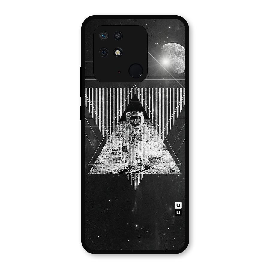 Space Triangle Abstract Metal Back Case for Redmi 10 Power