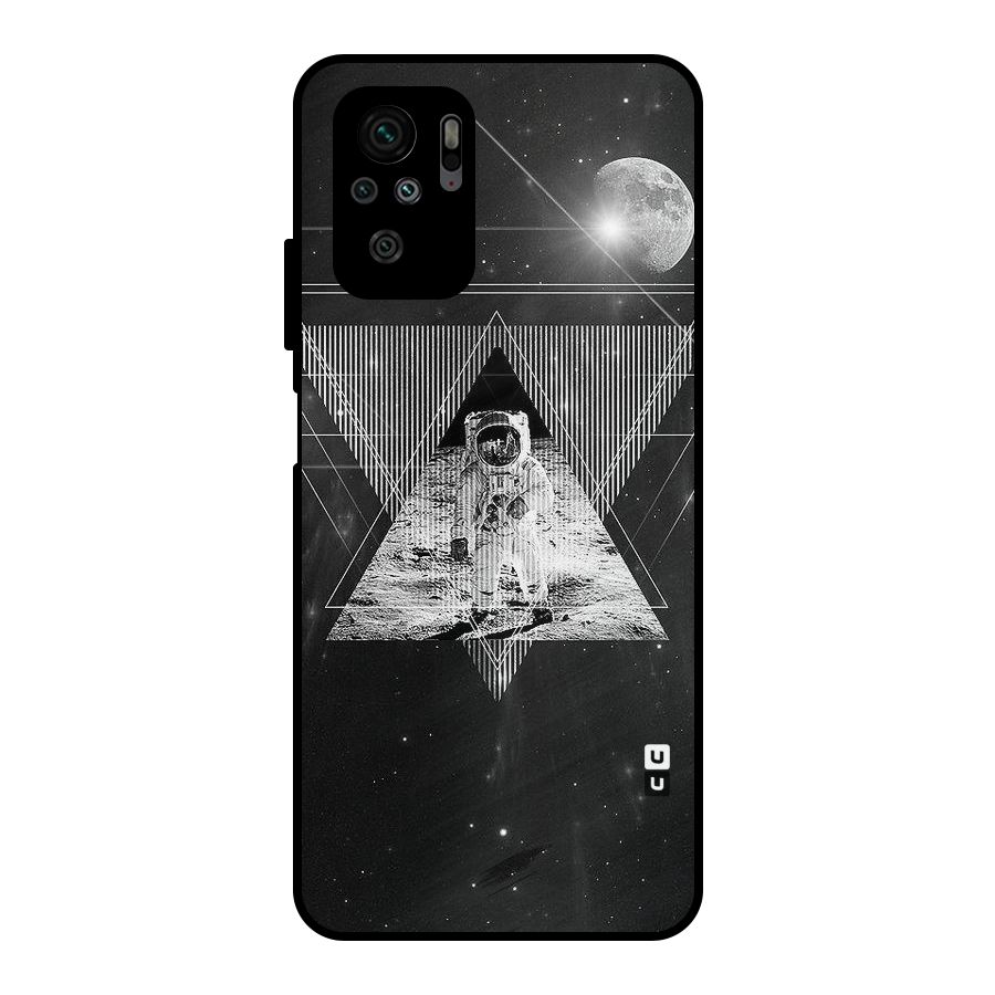 Space Triangle Abstract Metal Back Case for Redmi Note 10S