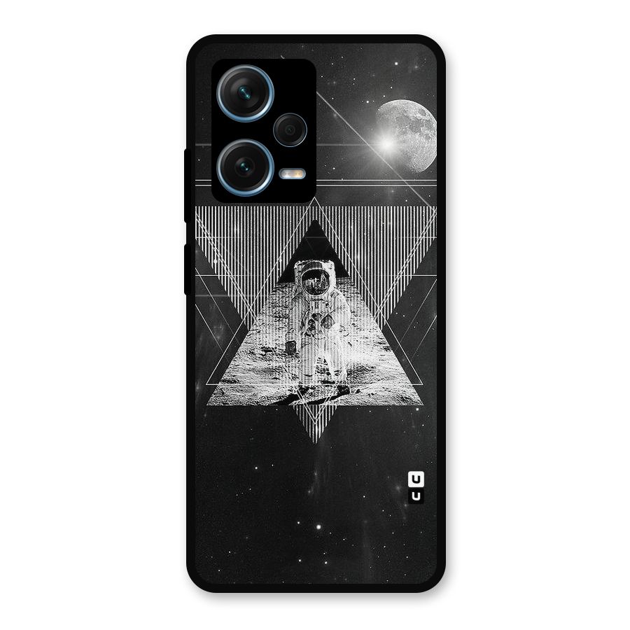 Space Triangle Abstract Metal Back Case for Redmi Note 12 Pro Plus 5G