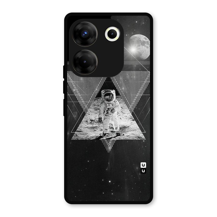 Space Triangle Abstract Metal Back Case for Tecno Camon 20
