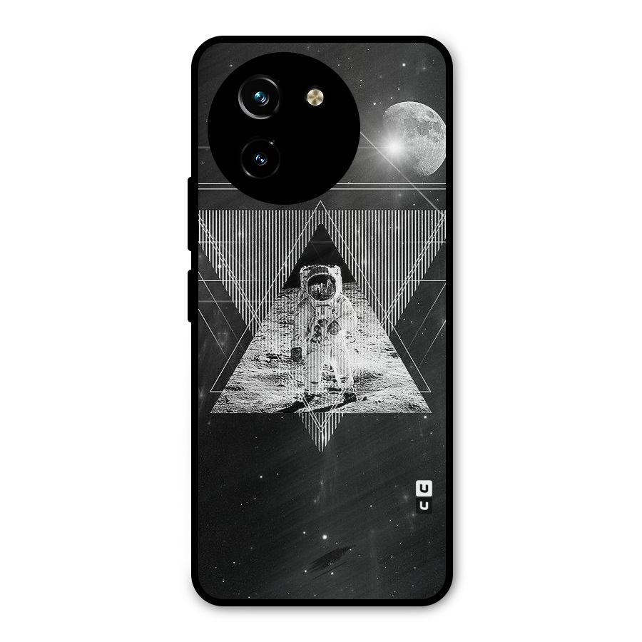 Space Triangle Abstract Metal Back Case for Vivo T3x
