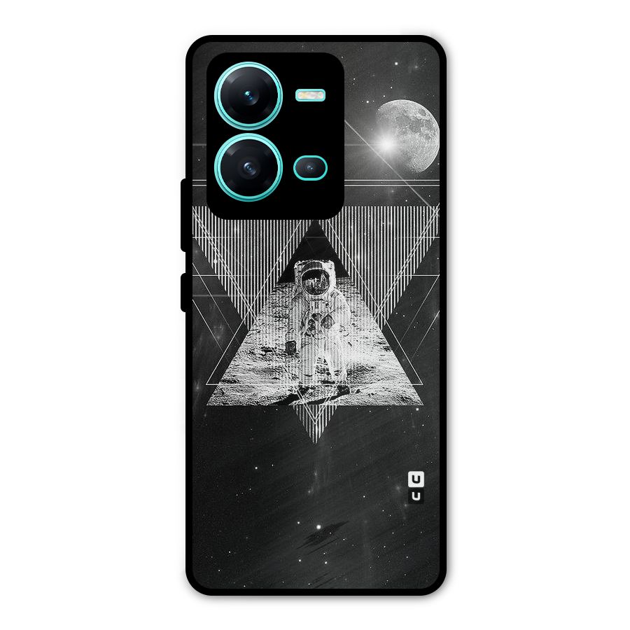 Space Triangle Abstract Metal Back Case for Vivo V25
