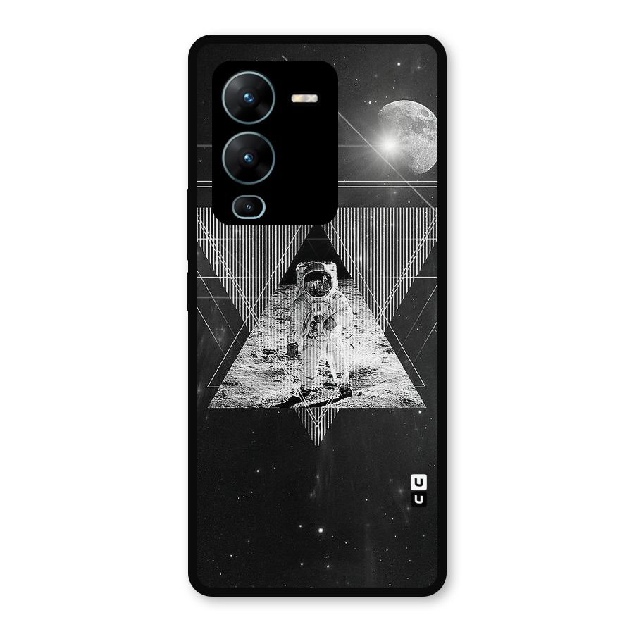 Space Triangle Abstract Metal Back Case for Vivo V25 Pro