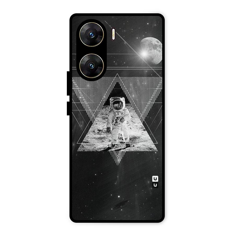 Space Triangle Abstract Metal Back Case for Vivo V29e