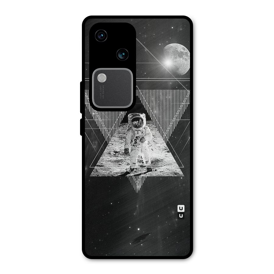 Space Triangle Abstract Metal Back Case for Vivo V30