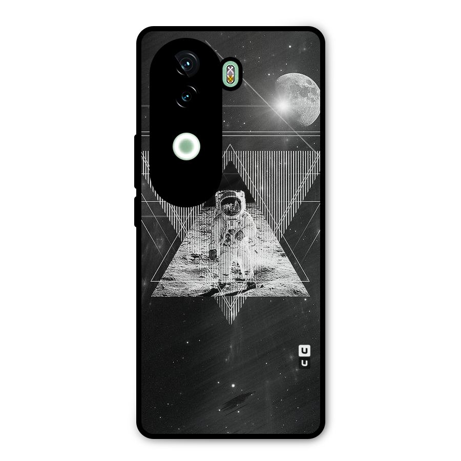 Space Triangle Abstract Metal Back Case for Vivo V40e