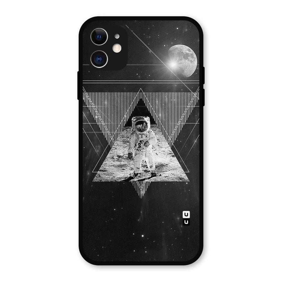 Space Triangle Abstract Metal Back Case for iPhone 11