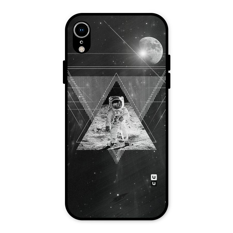 Space Triangle Abstract Metal Back Case for iPhone XR
