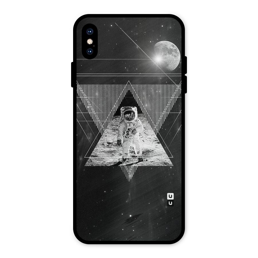 Space Triangle Abstract Metal Back Case for iPhone XS Max