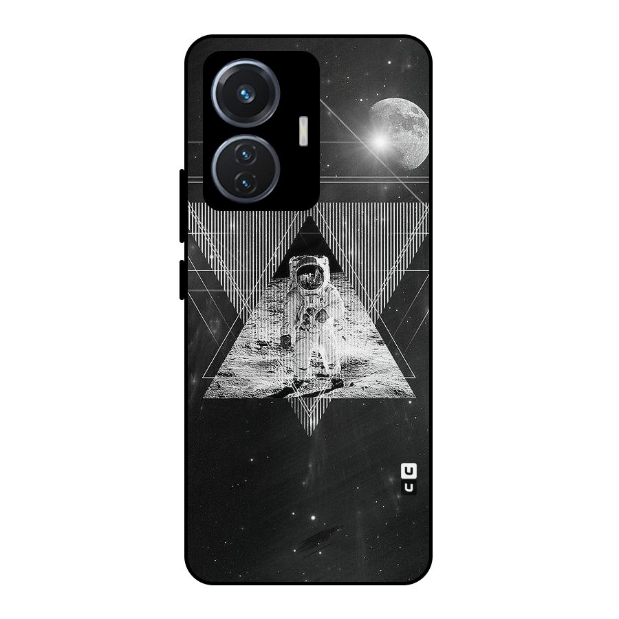 Space Triangle Abstract Metal Back Case for iQOO Z6 44W