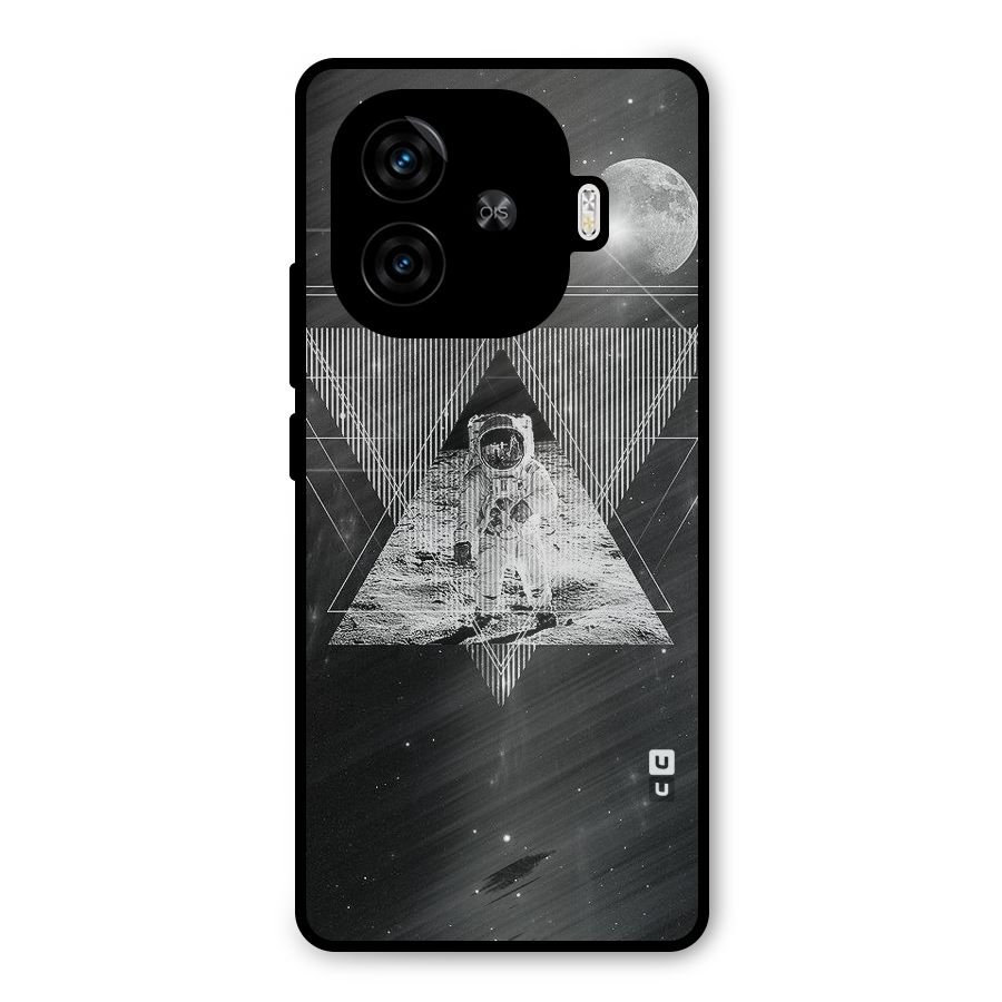 Space Triangle Abstract Metal Back Case for iQOO Z9 Turbo