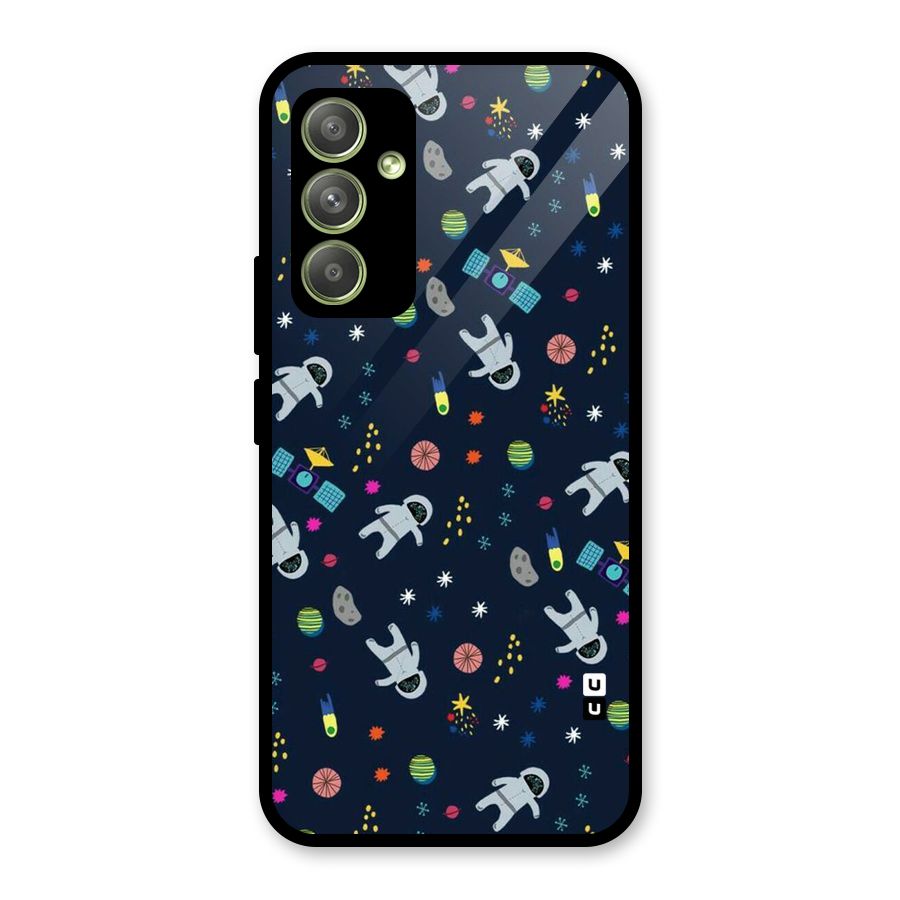 Spaceman Dance Glass Back Case for Galaxy A54