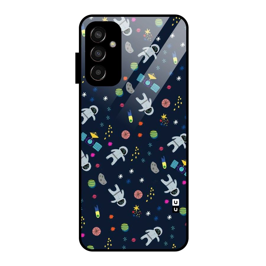 Spaceman Dance Glass Back Case for Galaxy F13