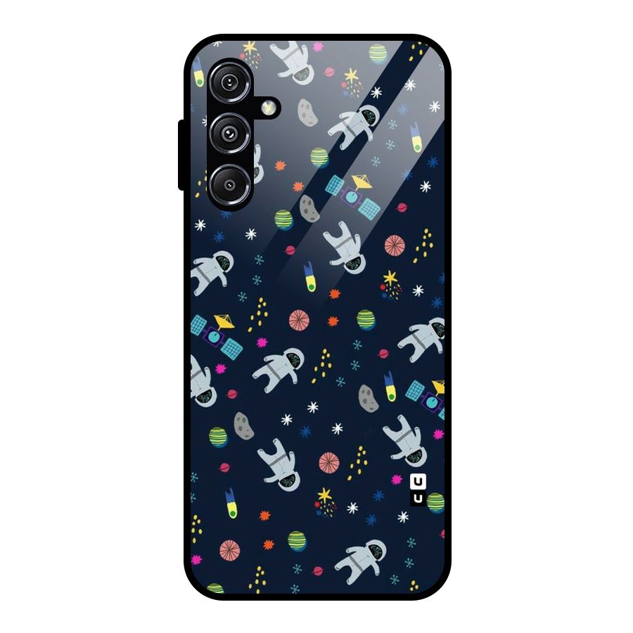 Spaceman Dance Glass Back Case for Galaxy M34 5G