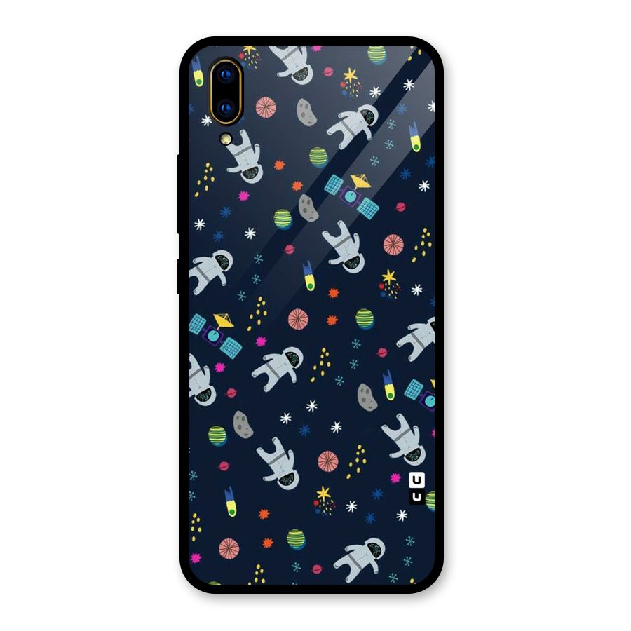 Spaceman Dance Glass Back Case for Vivo V11 Pro