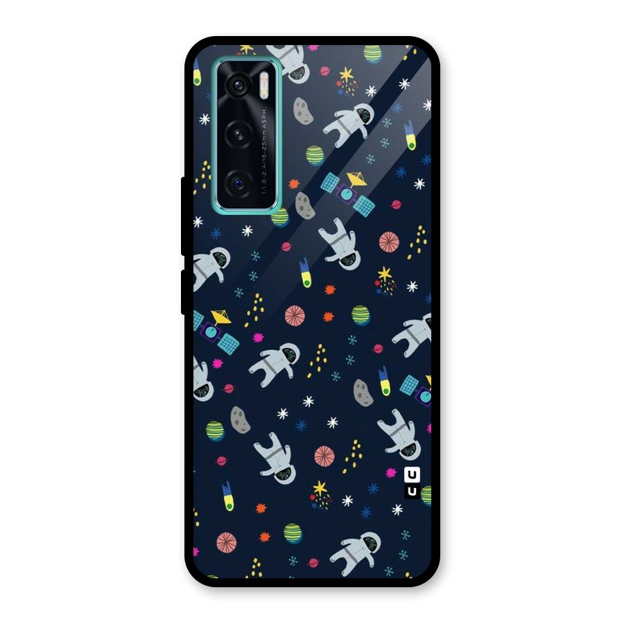Spaceman Dance Glass Back Case for Vivo V20 SE