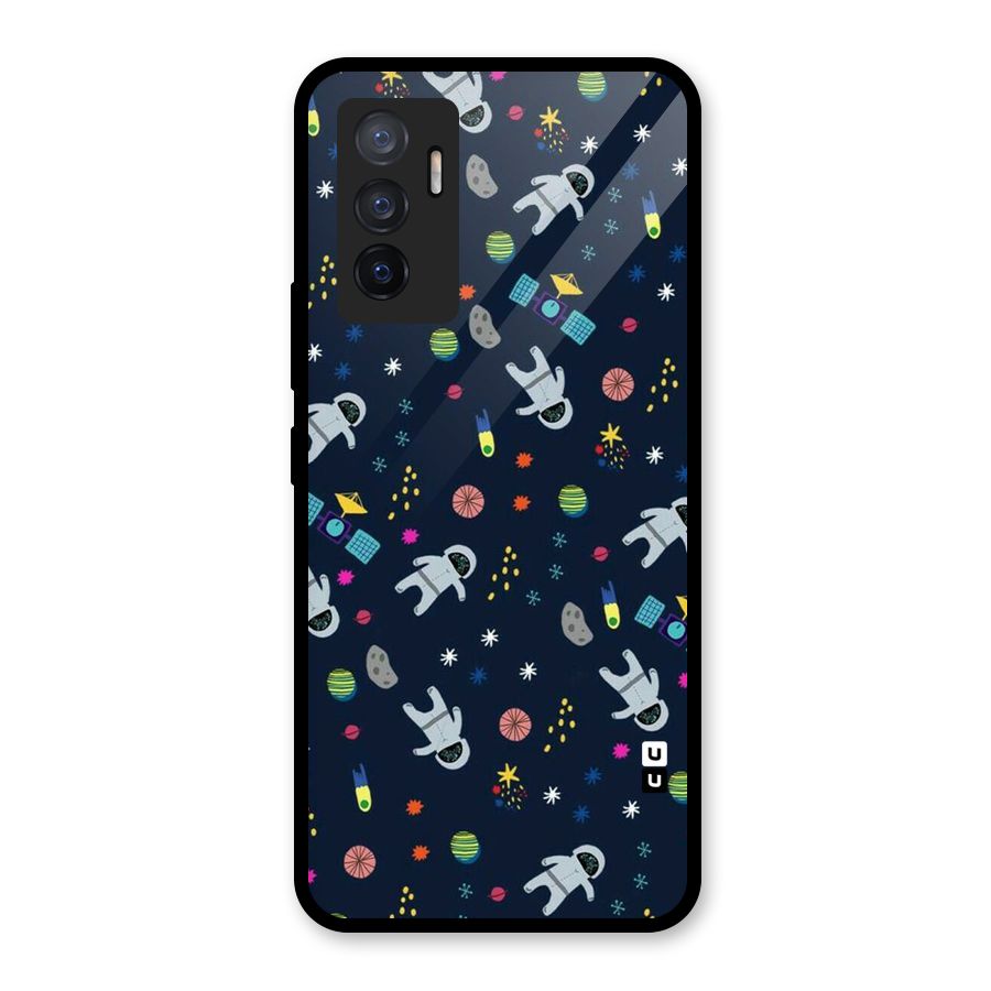 Spaceman Dance Glass Back Case for Vivo V23e