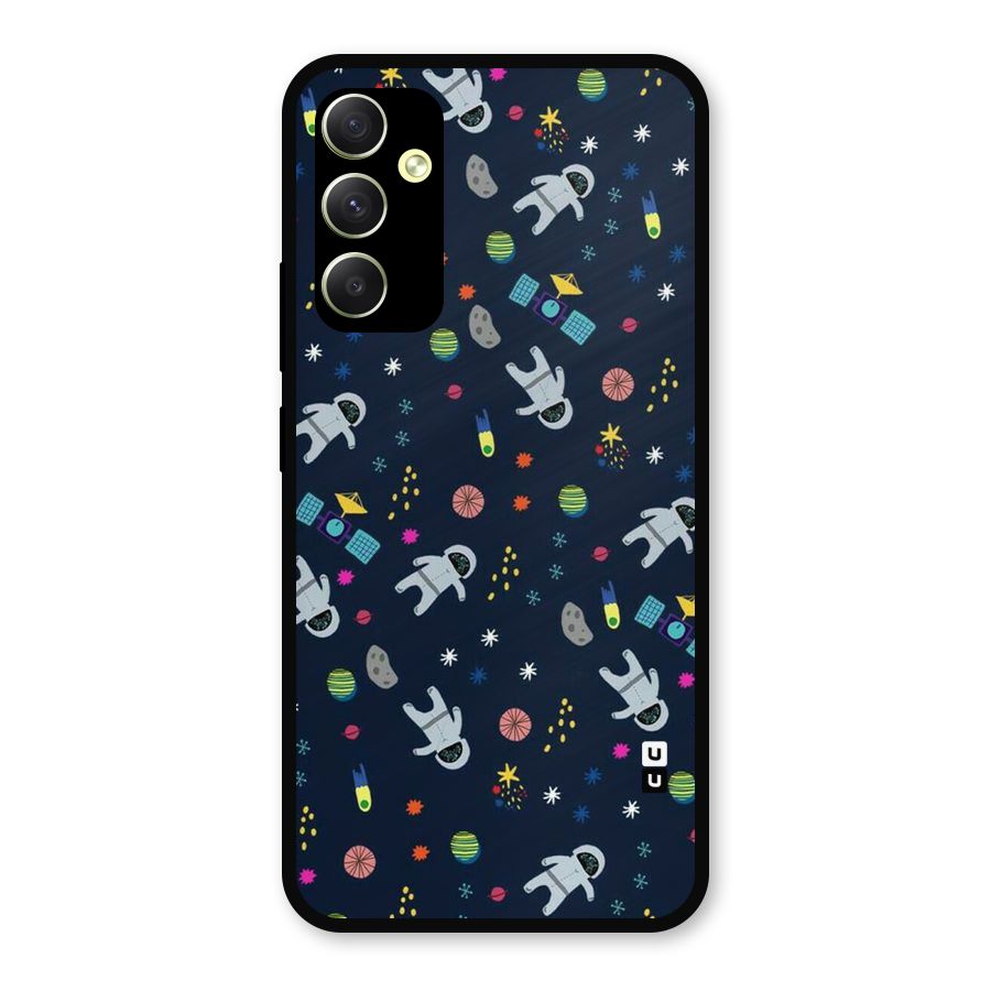 Spaceman Dance Metal Back Case for Galaxy A34