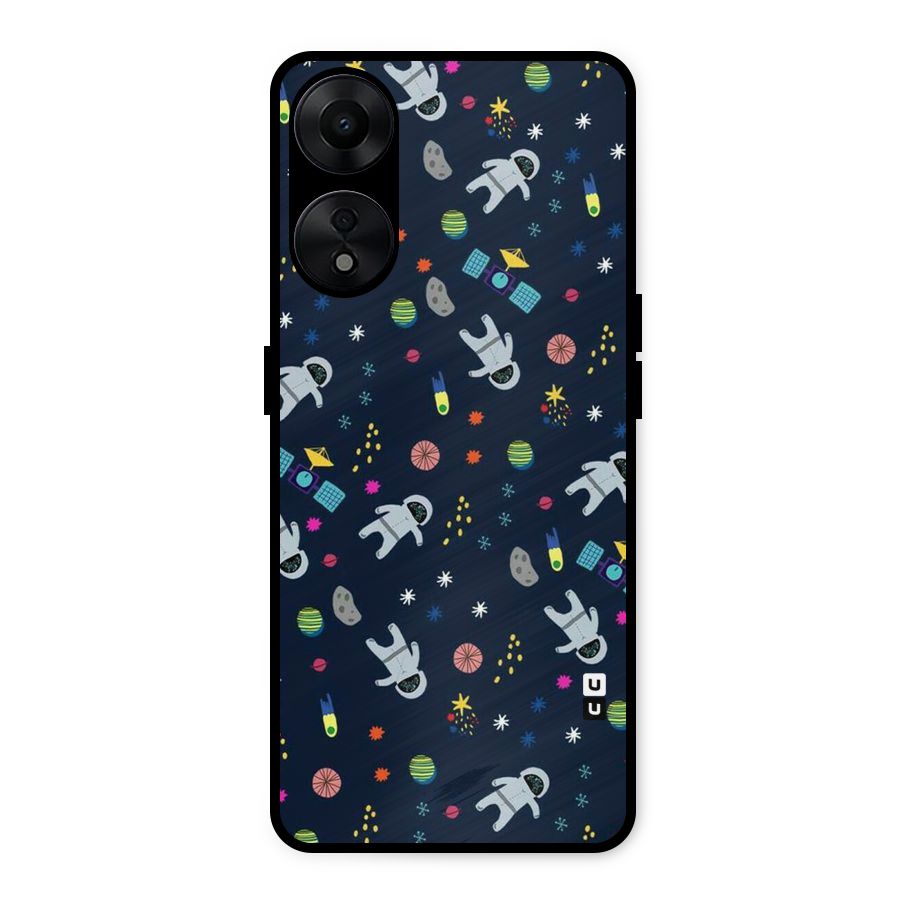 Spaceman Dance Metal Back Case for Oppo A78 5G