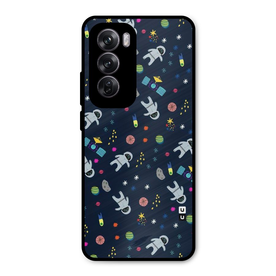 Spaceman Dance Metal Back Case for Oppo Reno12 Pro