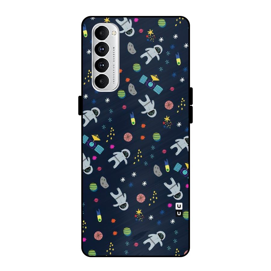 Spaceman Dance Metal Back Case for Oppo Reno4 Pro