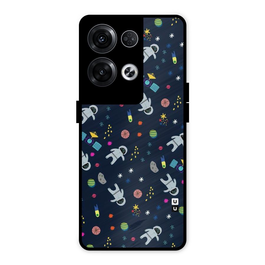 Spaceman Dance Metal Back Case for Oppo Reno8 Pro 5G