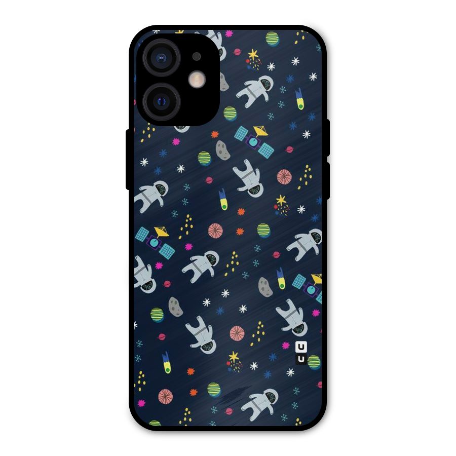 Spaceman Dance Metal Back Case for iPhone 12 Mini