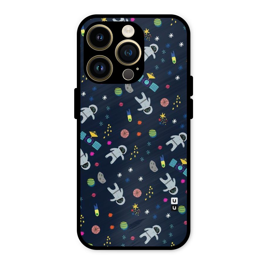 Spaceman Dance Metal Back Case for iPhone 14 Pro