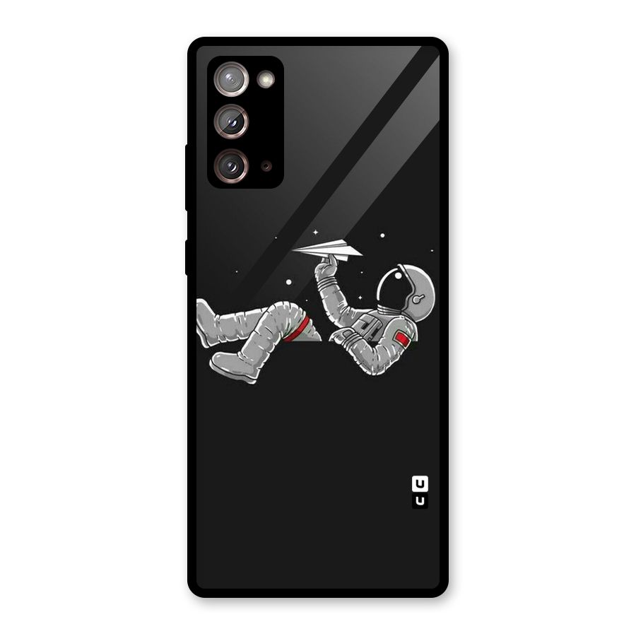 Spaceman Flying Glass Back Case for Galaxy Note 20