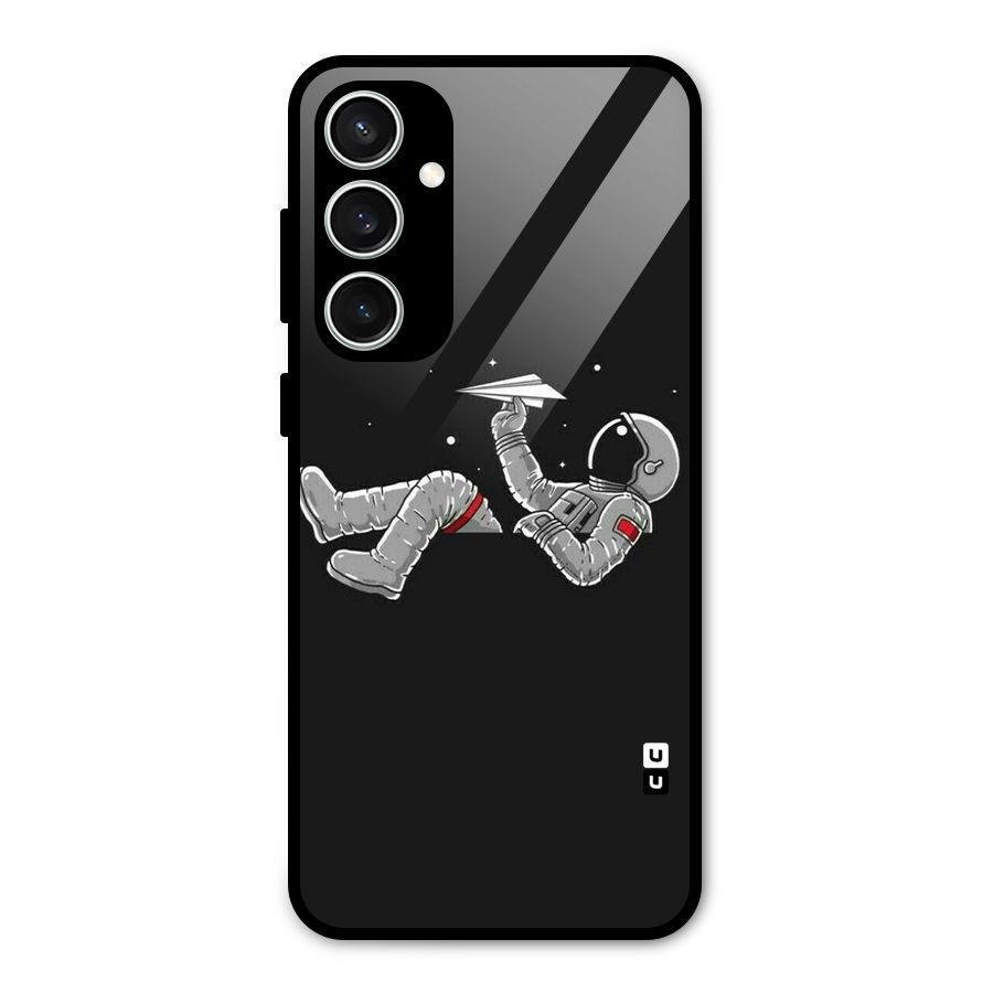 Spaceman Flying Glass Back Case for Galaxy S23 FE