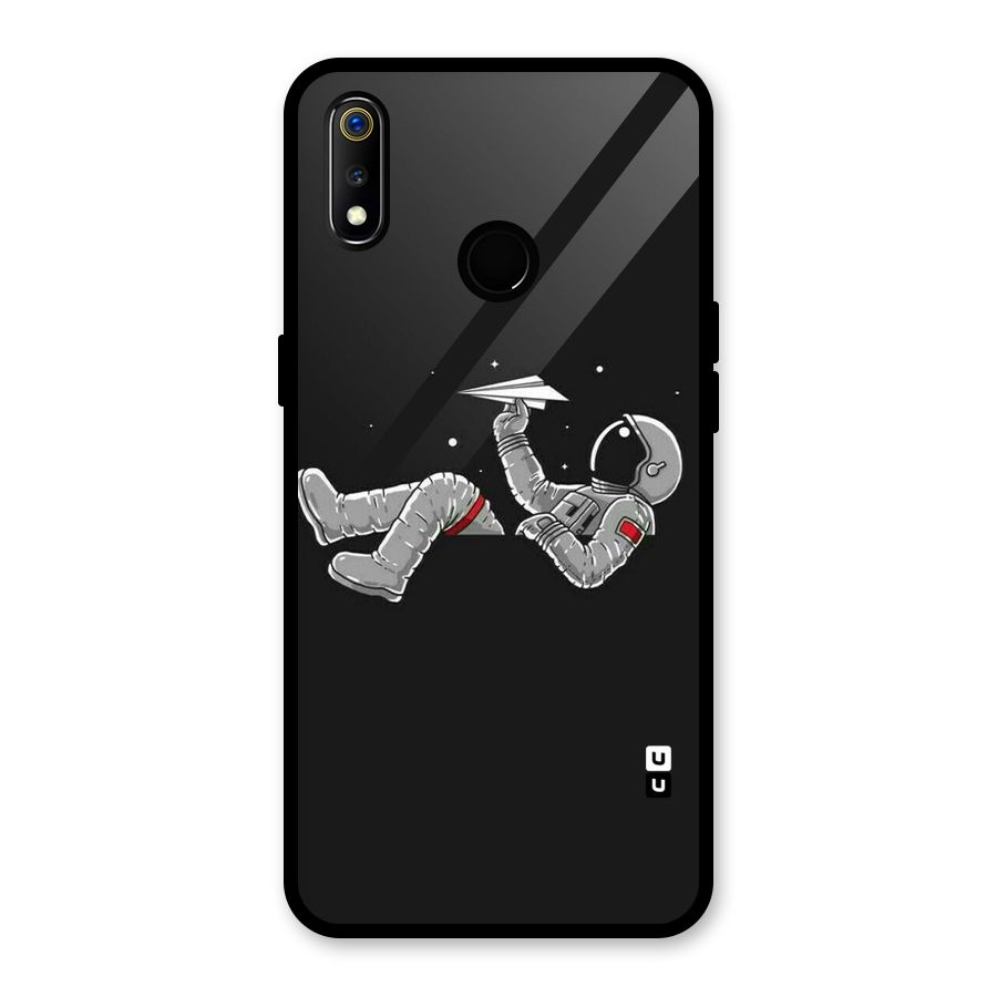 Spaceman Flying Glass Back Case for Realme 3i