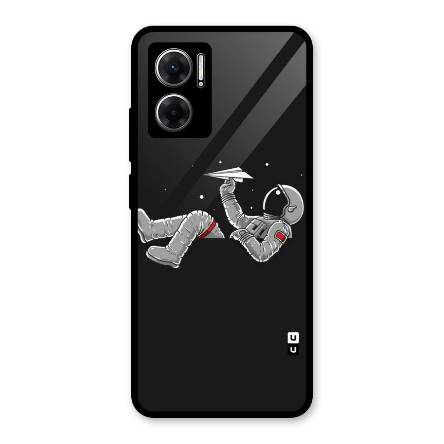 Spaceman Flying Glass Back Case for Redmi 11 Prime 5G