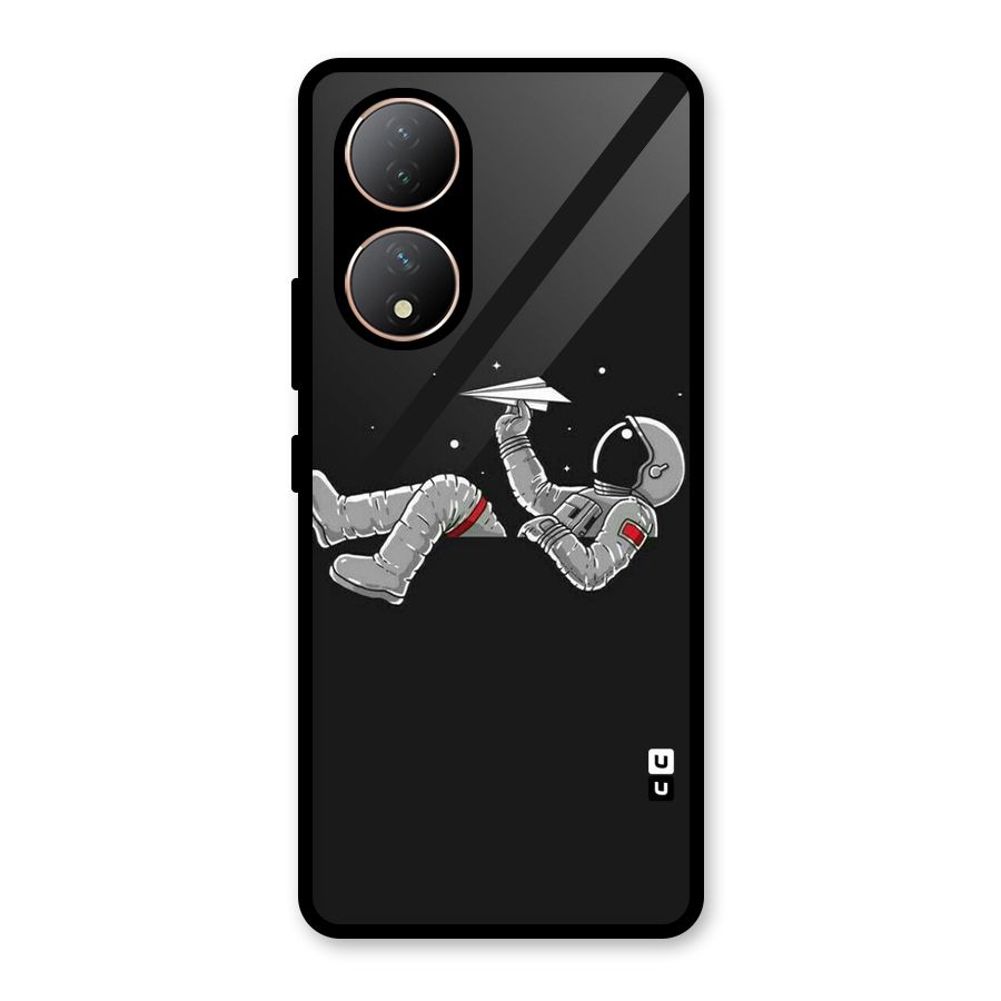 Spaceman Flying Glass Back Case for Vivo Y100A