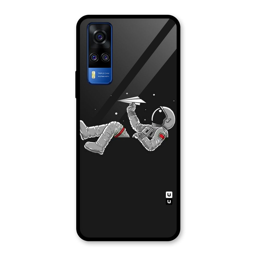 Spaceman Flying Glass Back Case for Vivo Y31